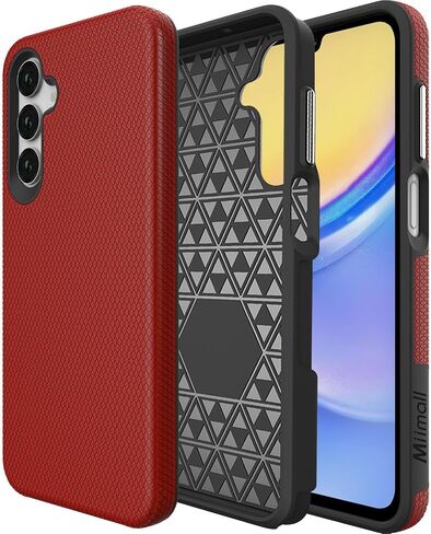 حافظة Miimall متينة لهاتف Samsung Galaxy A55 5G حافظة نحيفة، [حماية مزدوجة] [مقاومة للسقوط العسكري بطول 10 أقدام] حافظة هاتف مضادة للانزلاق ومضادة للخدش ومضادة للصدمات لكامل الجسم لهاتف Samsung A55 5G، أسود in Saudi Arabia