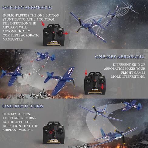 Remote Control Aircraft Plane, Spitfire V2 RC Plane with 3 Modes for Easy U-Turns and Control for Adults & Kids (Blue) in Kuwait