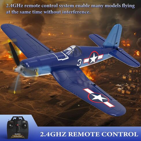 Remote Control Aircraft Plane, Spitfire V2 RC Plane with 3 Modes for Easy U-Turns and Control for Adults & Kids (Blue) in Kuwait