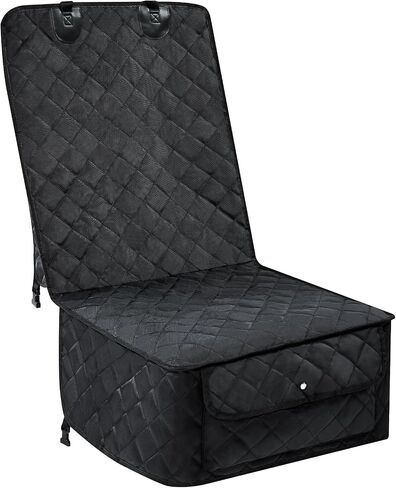 Dog Car Seat Cover for Back Seat - Back Seat Extender for Dogs with Hard Bottom Holds 400 lbs, Waterproof Car Seat Protector for Dogs with Mesh Window, Dog Hammock for Car, SUV, Truck in Saudi Arabia