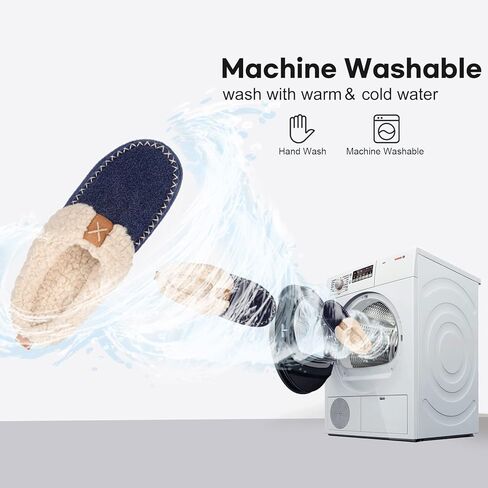 LongBay Women's Moccasin Slippers Faux Wool Felt Slip-On Bedroom Clog Comfy Memory Foam Indoor Outdoor House Shoes with Fuzzy Collar Burgundy 7-8 in Kuwait