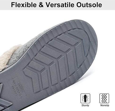 LongBay Women's Moccasin Slippers Faux Wool Felt Slip-On Bedroom Clog Comfy Memory Foam Indoor Outdoor House Shoes with Fuzzy Collar Burgundy 7-8 in Saudi Arabia
