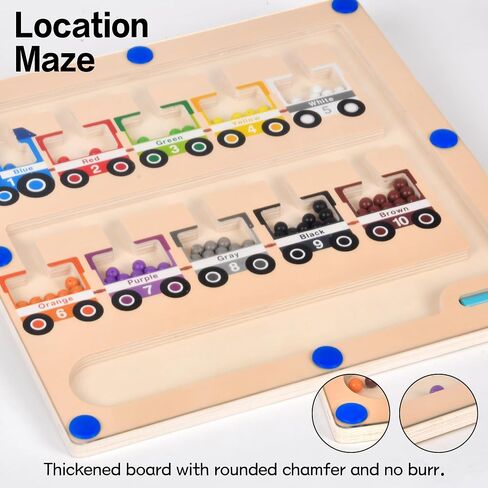 Magnetic Puzzle Magnetic Color Maze, Fine Motor Skills，Learn Counting Puzzle Activity Boards for Toddlers and Children Boys and Girls Preschool 3+ Kids, Maze Board Game Puzzle Toys (Train) in Saudi Arabia