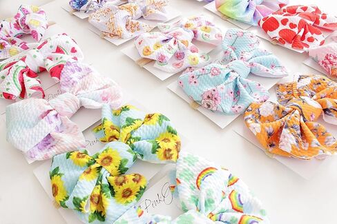 Baby Girl Bows Headband Newborn Handmade Hair Bows Hair Accessories for Infant Toddlers Kids (Sunflower, One Size) in Saudi Arabia