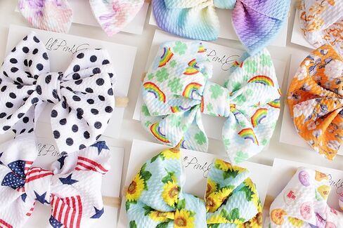 Baby Girl Bows Headband Newborn Handmade Hair Bows Hair Accessories for Infant Toddlers Kids (Sunflower, One Size) in Saudi Arabia