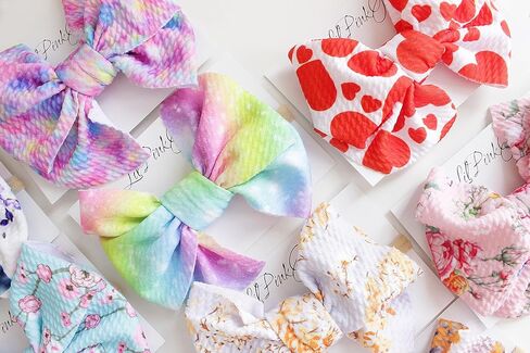 Baby Girl Bows Headband Newborn Handmade Hair Bows Hair Accessories for Infant Toddlers Kids (Sunflower, One Size) in Saudi Arabia
