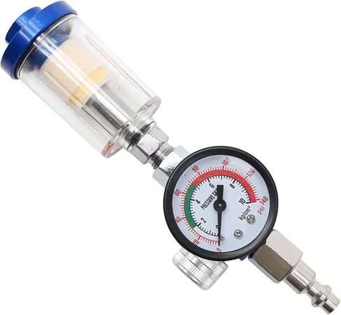 2 PCS 1/4 inch Air Pressure Regulator, Air compressor Accessories, Spray Gun Pressure Regulator, Oil Water Separation Cleaning Filter in Saudi Arabia