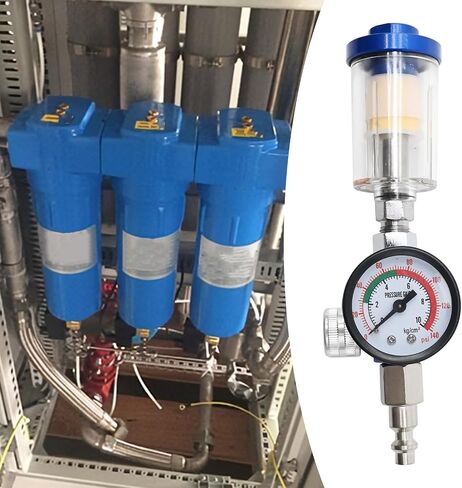 2 PCS 1/4 inch Air Pressure Regulator, Air compressor Accessories, Spray Gun Pressure Regulator, Oil Water Separation Cleaning Filter in Saudi Arabia