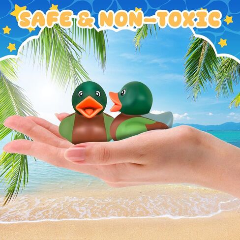 56 Pcs 2 Inch Family Mallard Rubber Duck Cool Floating Rubber Ducky Car Dashboard Ornament for Ducky Birthday Party Nature Birds Lovers Duck Hunting Decoration in Kuwait