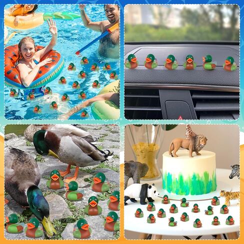 56 Pcs 2 Inch Family Mallard Rubber Duck Cool Floating Rubber Ducky Car Dashboard Ornament for Ducky Birthday Party Nature Birds Lovers Duck Hunting Decoration in Kuwait