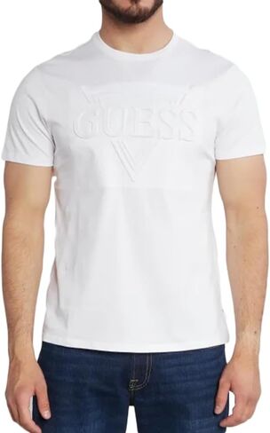 GUESS Men's Short Sleeve BSC Embossed Tee in Saudi Arabia