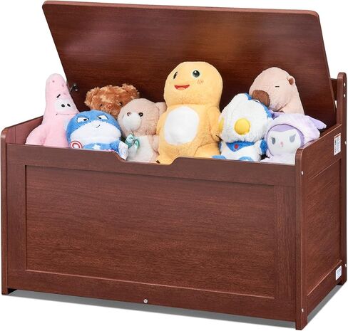 VEVOR Wooden Toy Chest for Kids, Toddler Toy Storage Box with Flip-Top Lid and Safety Hinge, 32.68 x 17.91 x 24.02 Large Kids Storage Bench for Playroom, Bedroom, Living Room or Entryway, White in Saudi Arabia