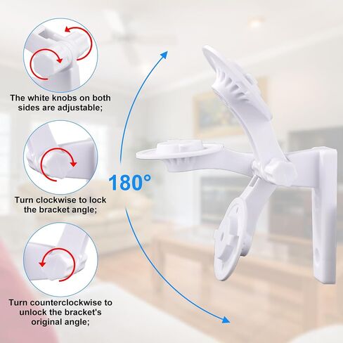 Camera Wall Mount Compatible with Reolink E1 / E1 Pro, White Camera Wall Bracket Adjustable Ceiling Camera Mount for Mercury TPLINK in Saudi Arabia