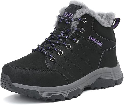 Women Waterproof Winter Ankle Snow Boots Non-Slip Hiking Boots with Warm Fur Lined Winter Walking Boots Sneakers Wide Width Outdoor in Saudi Arabia