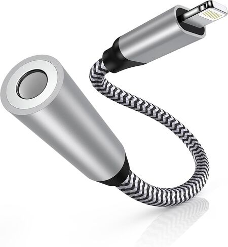 [Apple MFi Certified] Lightning to 3.5mm Aux Adapter for iPhone, Pad, and iPod - High-Fidelity Headphone Jack Adapter- Lightening Dongle for iPhone 14 13 12 11 Pro Max/Pro/Plus in Saudi Arabia