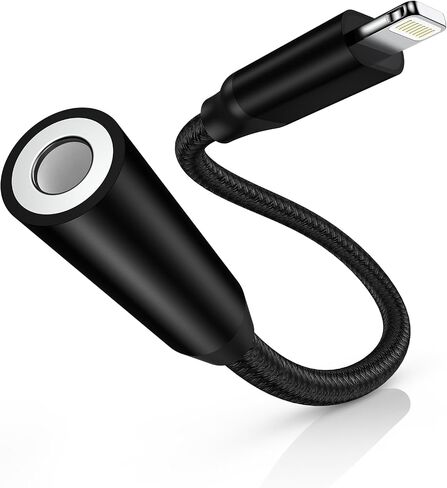 [Apple MFi Certified] Lightning to 3.5mm Aux Adapter for iPhone, Pad, and iPod - High-Fidelity Headphone Jack Adapter- Lightening Dongle for iPhone 14 13 12 11 Pro Max/Pro/Plus in Saudi Arabia