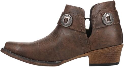 ROPER Womens Ava Harness Snip Toe Casual Boots Ankle Low Heel 1-2" - Brown in Saudi Arabia