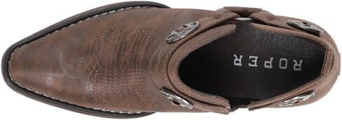 ROPER Womens Ava Harness Snip Toe Casual Boots Ankle Low Heel 1-2" - Brown in Saudi Arabia