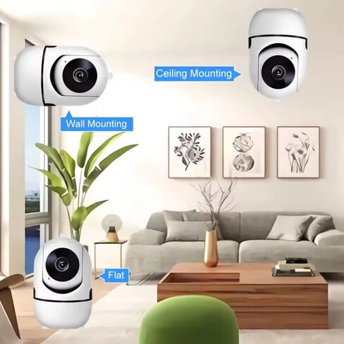 Wireless Security Camera, Motion Detection, Two-Way Audio, 1080p HD, 355 Pan 90 Tilt, Mobile Remote Monitoring, Cloud &128 GB SD Card Support. in Saudi Arabia