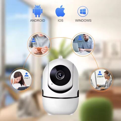 Wireless Security Camera, Motion Detection, Two-Way Audio, 1080p HD, 355 Pan 90 Tilt, Mobile Remote Monitoring, Cloud &128 GB SD Card Support. in Saudi Arabia