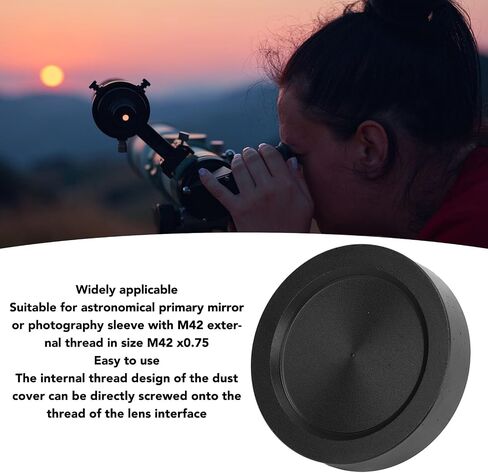 Lens Dust , Lightweight and Portable Lens with Aluminum Alloy, Dust Cover for Astronomical Primary Mirrors or Photography Sleeves with M42 External Threads in The Size of M4 in Saudi Arabia