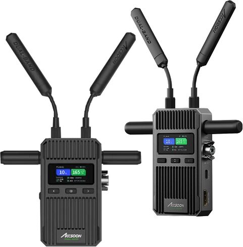 ACCSOON CineView 2 SDI Wireless Video Transmission System Transmitter&Receiver 2.4+5Ghz for Live Streaming 1080p 60fps 0.05s Latency 1500ft Range up to 4 Devices Monitoring in Saudi Arabia