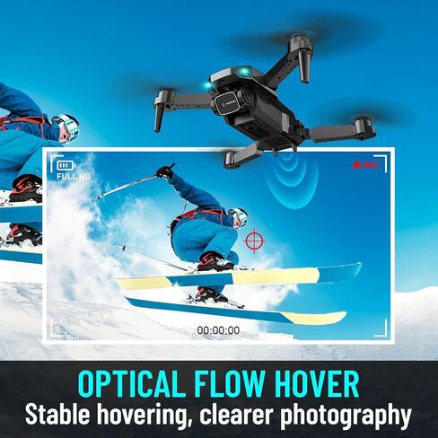 Drone with Camera for Adults Kids, 1080P HD Foldable FPV RC Quadcopter with 2 Batteries, Gesture Control, 90° Adjustable Lens, Headless Mode, Carrying Case, Altitude Hold, 3D Flip in Saudi Arabia