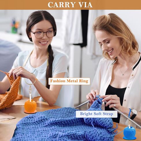 BEAUTIFABLE Yarn Holder, 2 Pack Portable Wrist Yarn Spinner for Crocheting & Knitting, Yarn Ball Minder Stand for Big or Small Yarn Balls （Cylindrical） in Saudi Arabia