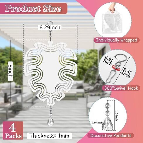 Sublimation Wind Spinner Blanks 4 Pack Wind Spinners Sublimation Blanks Hanging Wind Spinner 3D Metal Aluminum Kinetic Sculpture for Yard Garden Indoor Outdoor Porch Decoration (Tree of Life) in Saudi Arabia