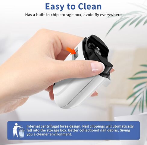 مقص أظافر كهربائي، 3 سرعات ماكينة تشذيب أظافر كهربائية أوتوماتيكية للبالغين وكبار السن والأطفال الصغار مع ضوء LED، مقص أظافر كهربائي قابل لإعادة الشحن للرجال والنساء والأطفال، مقص أظافر كهربائي لأصابع القدم in Kuwait