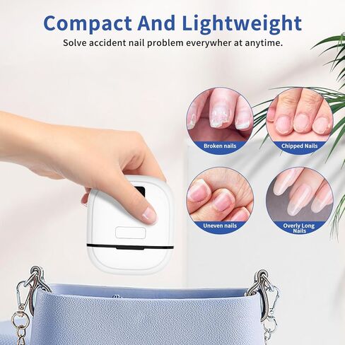 مقص أظافر كهربائي، 3 سرعات ماكينة تشذيب أظافر كهربائية أوتوماتيكية للبالغين وكبار السن والأطفال الصغار مع ضوء LED، مقص أظافر كهربائي قابل لإعادة الشحن للرجال والنساء والأطفال، مقص أظافر كهربائي لأصابع القدم in Kuwait