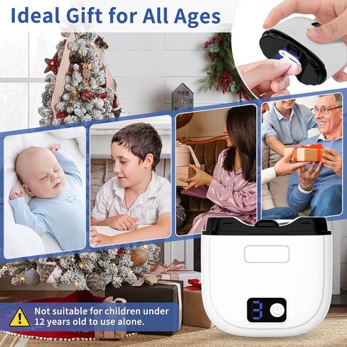 مقص أظافر كهربائي، 3 سرعات ماكينة تشذيب أظافر كهربائية أوتوماتيكية للبالغين وكبار السن والأطفال الصغار مع ضوء LED، مقص أظافر كهربائي قابل لإعادة الشحن للرجال والنساء والأطفال، مقص أظافر كهربائي لأصابع القدم in Kuwait