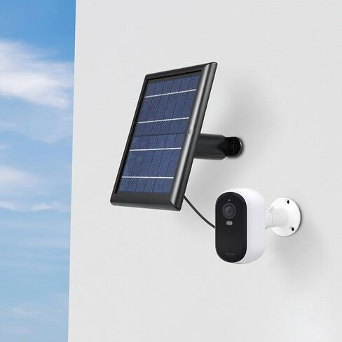 Wasserstein Solar Panel Compatible with Arlo Essential 2K Outdoor Security Camera (2nd Gen) / XL (2nd Gen) & Essential Spotlight (Camera NOT Included) - (1-Pack, Black) in Saudi Arabia