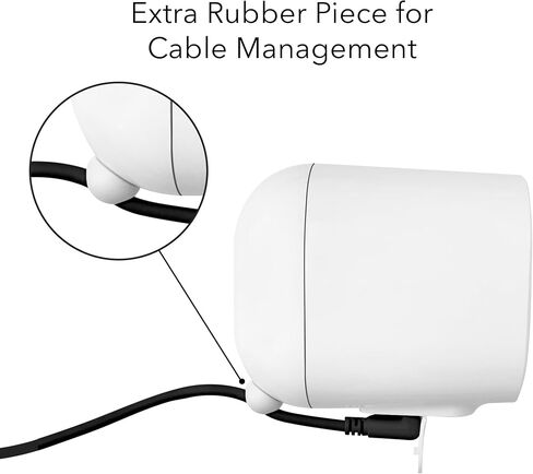 Wasserstein Solar Panel Compatible with Arlo Essential 2K Outdoor Security Camera (2nd Gen) / XL (2nd Gen) & Essential Spotlight (Camera NOT Included) - (1-Pack, Black) in Saudi Arabia