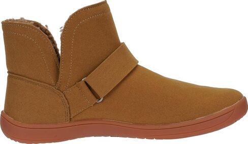 حذاء WHITIN نسائي عريض عند الأصابع حفاة القدم للكاحل الحد الأدنى بدون قطرة نعل مقاس 6.5 أحذية رياضية أنيقة وشريط فيلكرو قابل للتعديل وسحب على اللثة البنية المريحة in Kuwait