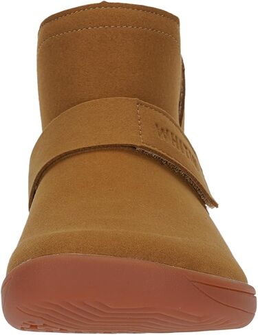 حذاء WHITIN نسائي عريض عند الأصابع حفاة القدم للكاحل الحد الأدنى بدون قطرة نعل مقاس 6.5 أحذية رياضية أنيقة وشريط فيلكرو قابل للتعديل وسحب على اللثة البنية المريحة in Kuwait