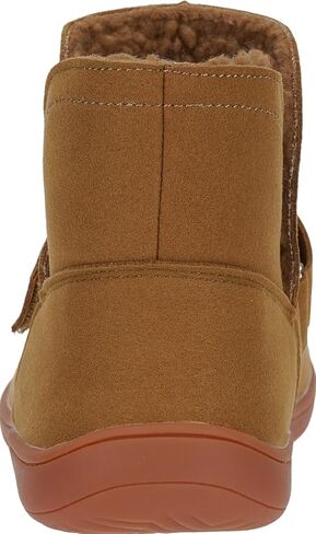 حذاء WHITIN نسائي عريض عند الأصابع حفاة القدم للكاحل الحد الأدنى بدون قطرة نعل مقاس 6.5 أحذية رياضية أنيقة وشريط فيلكرو قابل للتعديل وسحب على اللثة البنية المريحة in Kuwait