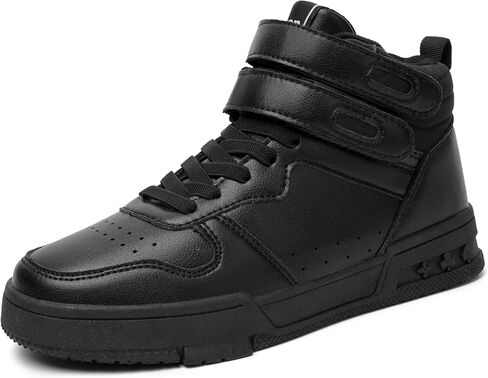 Women's High Top Fashion Basketball Ankle Boots Walking Tennis Shoes Platform Hook and Loop Casual Faux Leather Hidden Heels Sneaker in Saudi Arabia