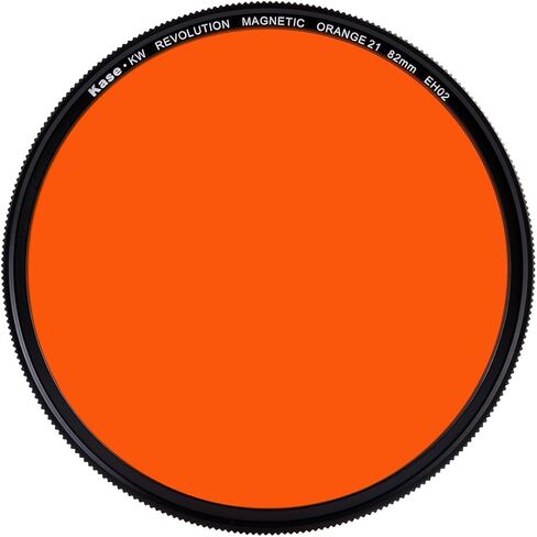 Kase Wolverine Revolution Orange #21 Black & White Filter Magnetic Shockproof Tempered Optical Glass (82mm) in Saudi Arabia