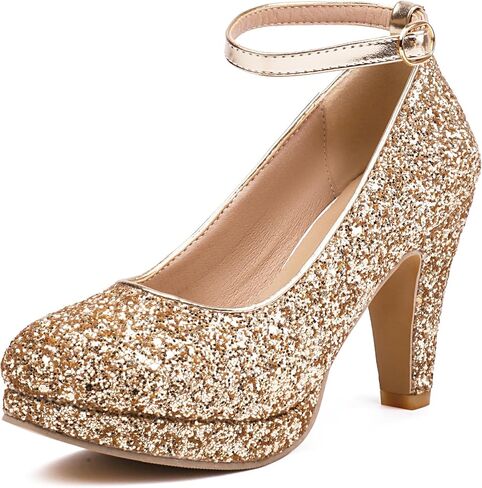 Fashion Women Ankle Closed Toe Heels Pump for Women Toe Block Heels Square Dress Wedding Party Pumps Shoe in Saudi Arabia