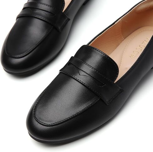 أحذية Tilocow النسائية بدون كعب Penny Loafers للنساء مريحة بمقدمة مستديرة مسطحة وأحذية أنيقة للعمل in Kuwait