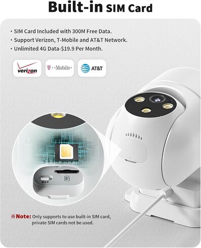 LIWAN 4G LTE Wired Cellular Security Camera Outdoor, No WiFi Needed, 24/7 Recording, 360° View, 2K Color Night Vision, Motion Tracking, 2-Way Talk, Built-in SIM Card and 32G Memory Card in Saudi Arabia