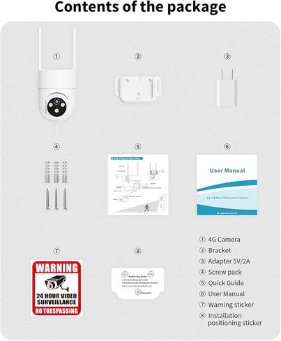 LIWAN 4G LTE Wired Cellular Security Camera Outdoor, No WiFi Needed, 24/7 Recording, 360° View, 2K Color Night Vision, Motion Tracking, 2-Way Talk, Built-in SIM Card and 32G Memory Card in Saudi Arabia