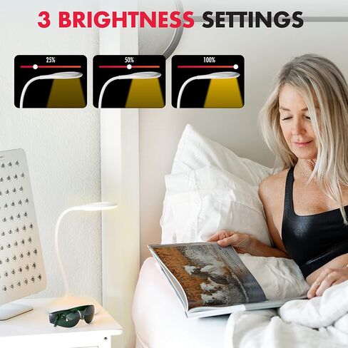 Mito Red Light - Red Light Lamp - Portable & Flexible Red Table Lamp - Cordless Lamp, Rechargeable Reading Lamp - Red Light Reading Light - Red Light for Bedroom & Desk in Saudi Arabia