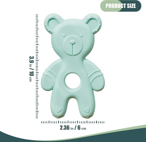 Baby Teething Toys for Babies 0-6 Months, Baby Teethers for Babies 3-6 6-12 Months Silicone Baby Chew Toys Gifts for Must Haves, BPA Free Bear in Saudi Arabia
