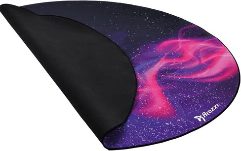 وسادة أرضية لكرسي الألعاب والمكتب من Arozzi مع قبضة مطاطية مضادة للانزلاق لراحة تخفيف الضوضاء وحماية الأرضية - أسود ورمادي in Kuwait