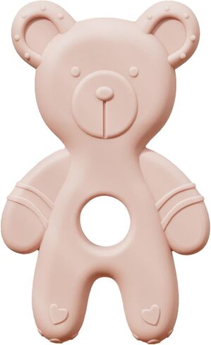Baby Teething Toys for Babies 0-6 Months, Baby Teethers for Babies 3-6 6-12 Months Silicone Baby Chew Toys Gifts for Must Haves, BPA Free Bear in Saudi Arabia