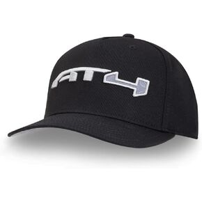 GMC AT4 Topographic Hat - Structured Chino Twill Snapback Cap - Officially Licensed by GM Black