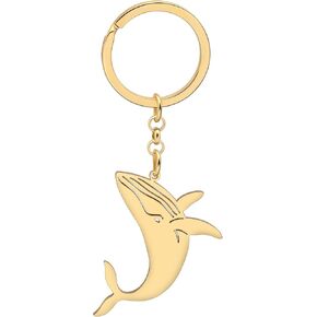 Dolphin Keyring Whale Key Chain Rings Jellyfish Charms for Women Girls Ocean Animals Lovers