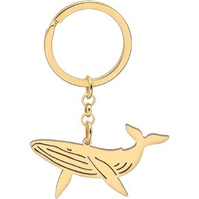 Dolphin Keyring Whale Key Chain Rings Jellyfish Charms for Women Girls Ocean Animals Lovers